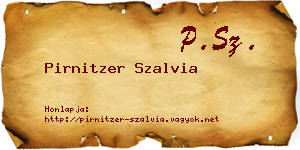 Pirnitzer Szalvia névjegykártya